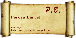 Percze Bartal névjegykártya